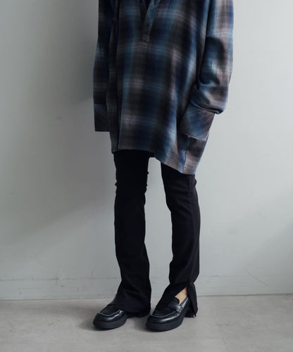 羅紋開叉針織褲