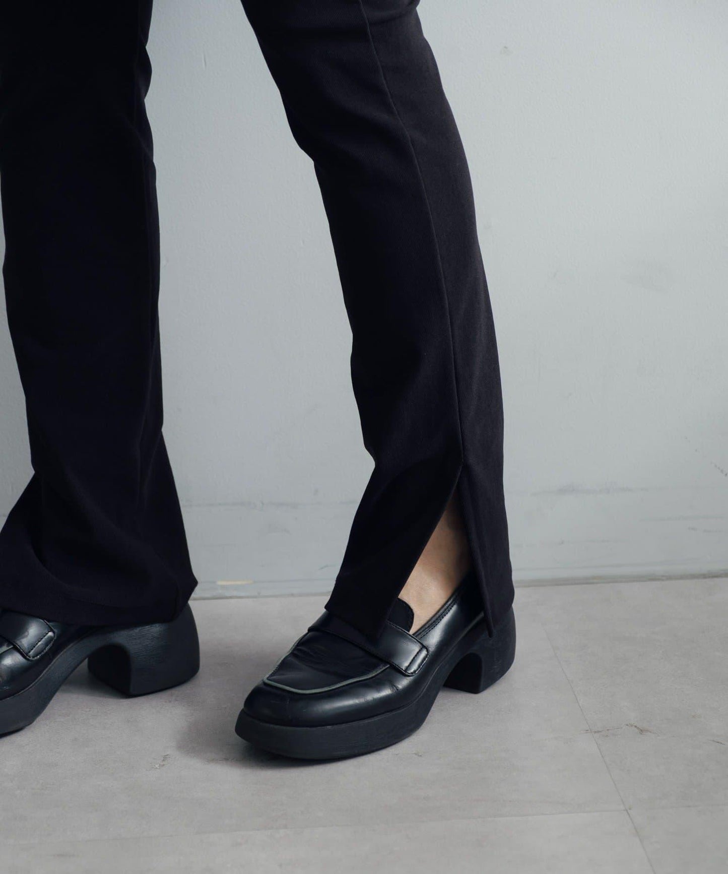 羅紋開叉針織褲