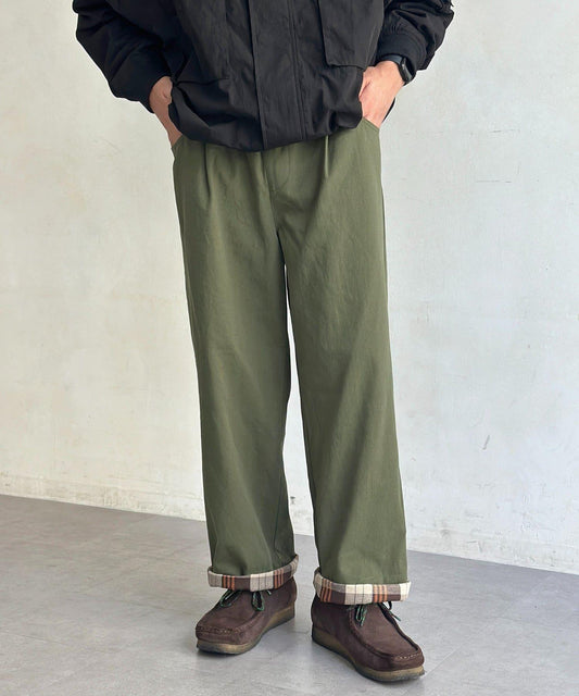內襯格子滑板褲