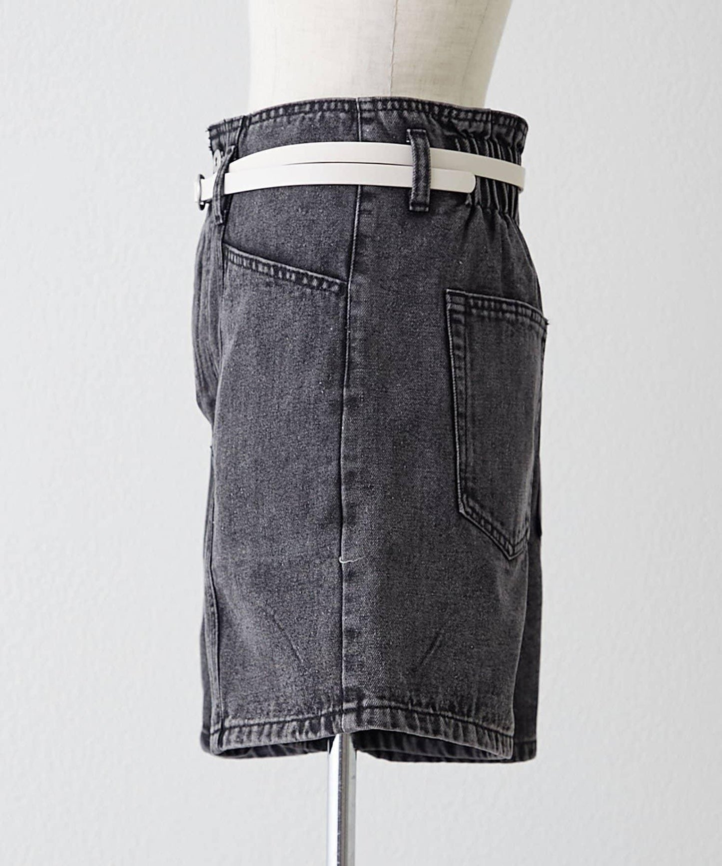 【RMAF】附腰帶短款牛仔褲