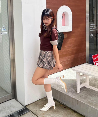 【RMAF】格子迷你半身裙褲