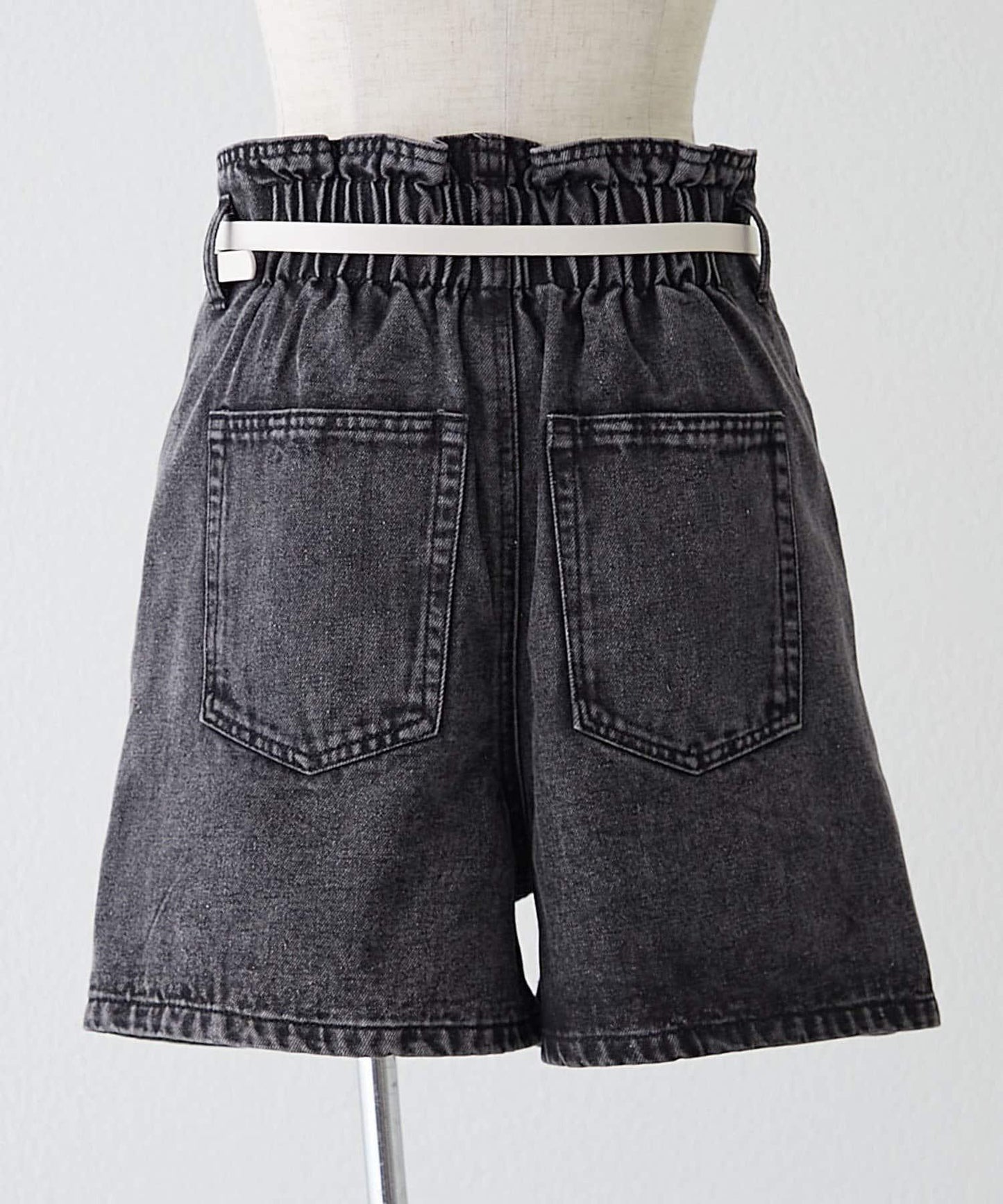 【RMAF】附腰帶短款牛仔褲