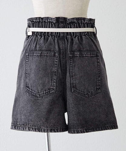 【RMAF】附腰帶短款牛仔褲