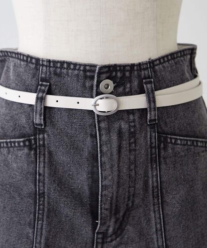 【RMAF】附腰帶短款牛仔褲