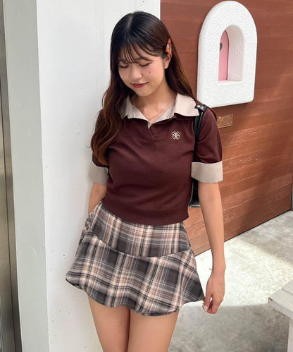 【RMAF】格子迷你半身裙褲