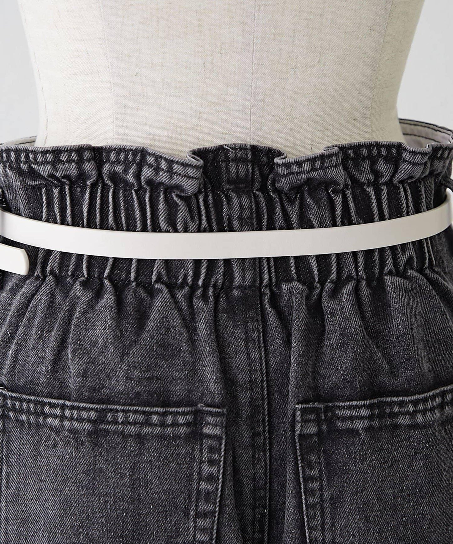 【RMAF】附腰帶短款牛仔褲