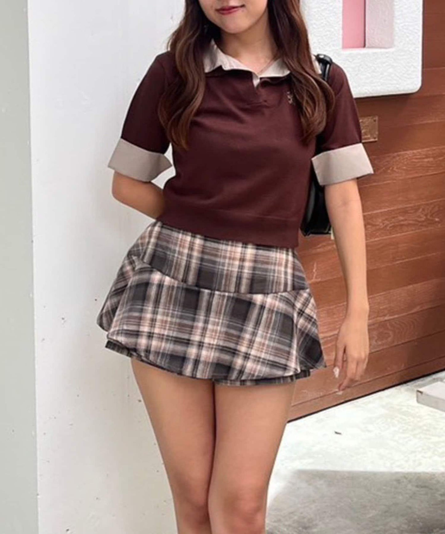 【RMAF】格子迷你半身裙褲