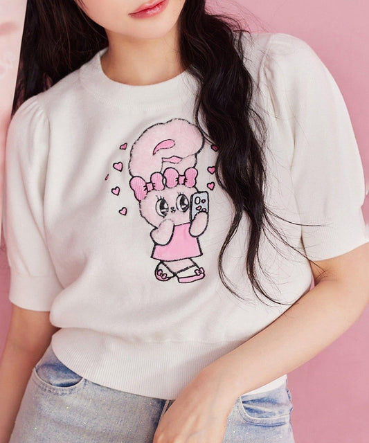 【one after another】西班牙風格短袖針織衫