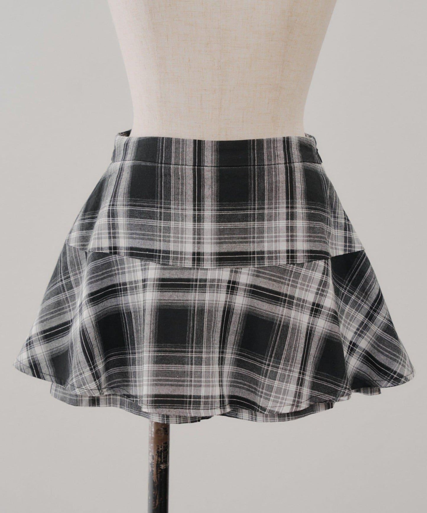 【RMAF】格子迷你半身裙褲