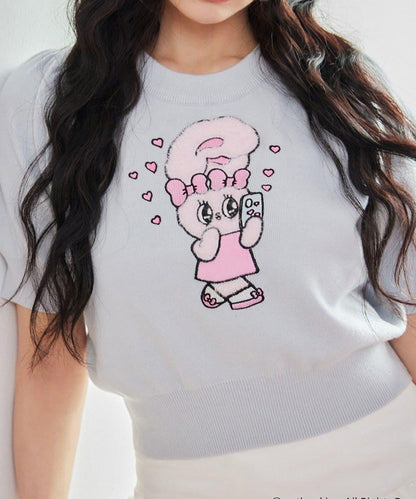 【one after another】西班牙風格短袖針織衫