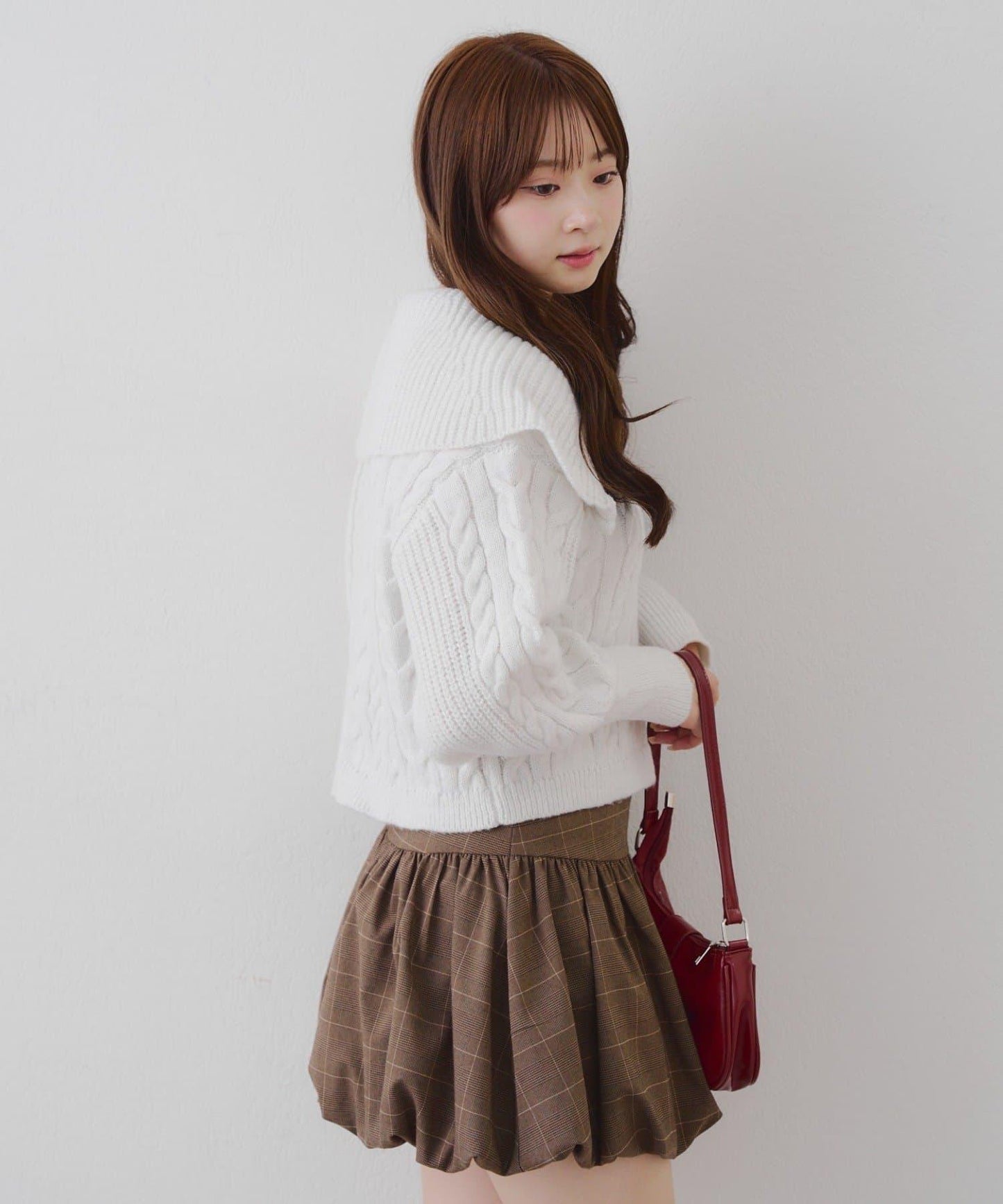 【RMAF】大翻領拉鍊針織衫