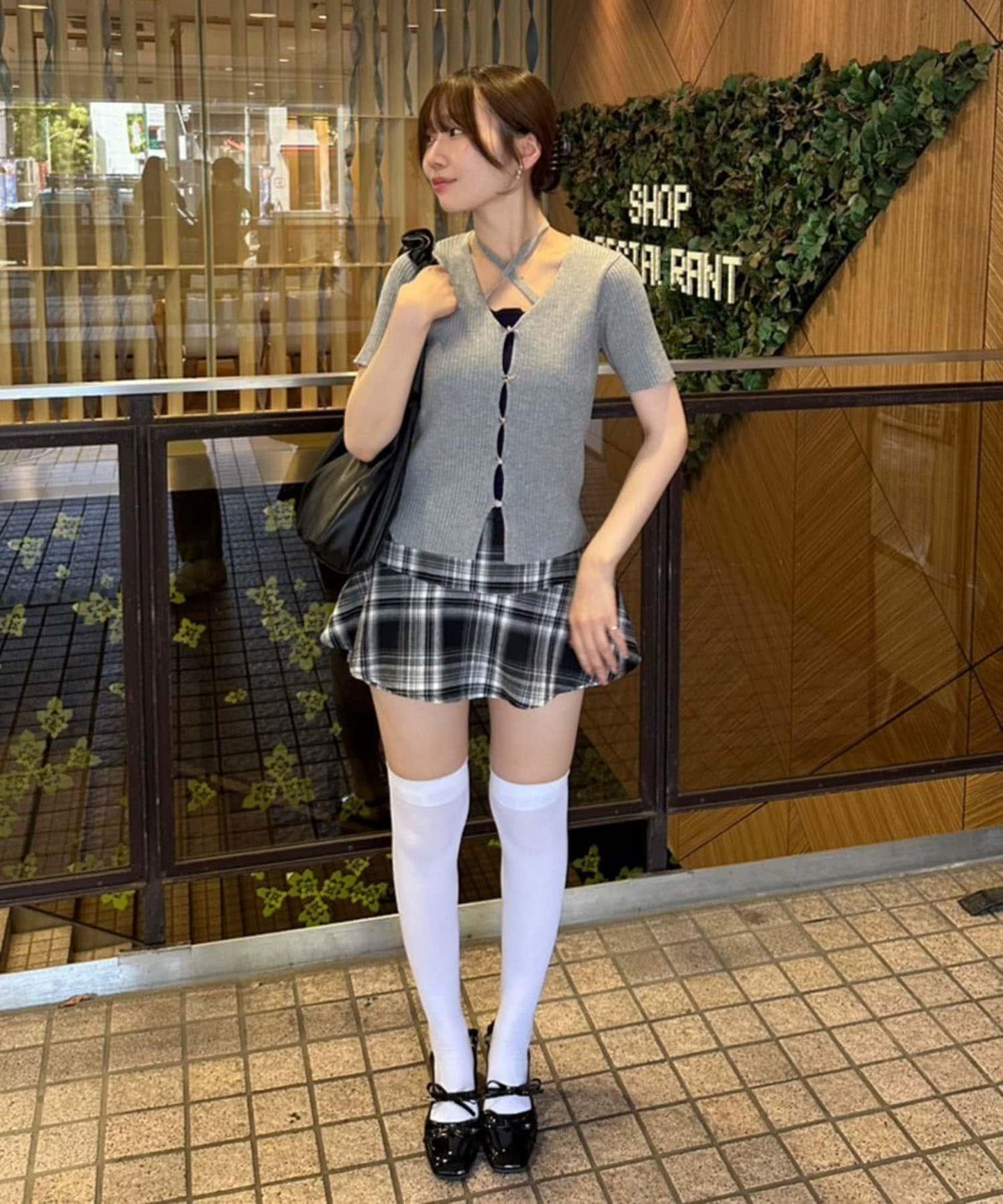 【RMAF】格子迷你半身裙褲