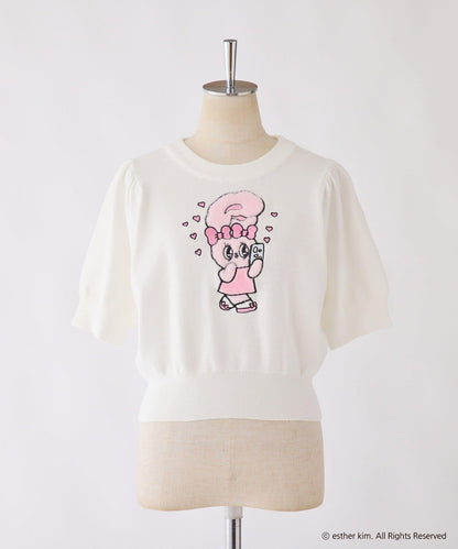 【one after another】西班牙風格短袖針織衫