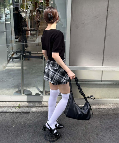 【RMAF】格子迷你半身裙褲