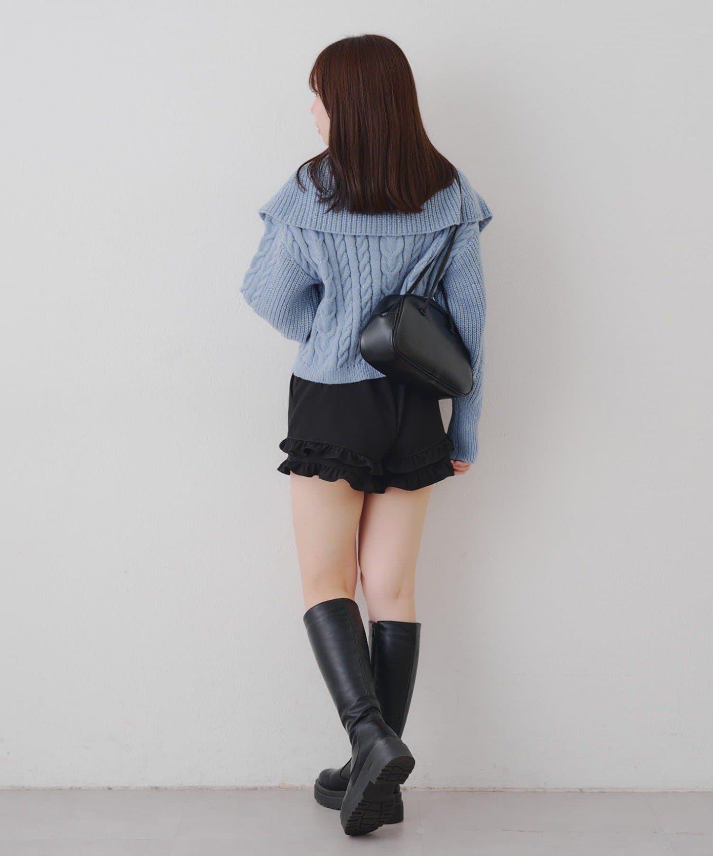 【RMAF】大翻領拉鍊針織衫