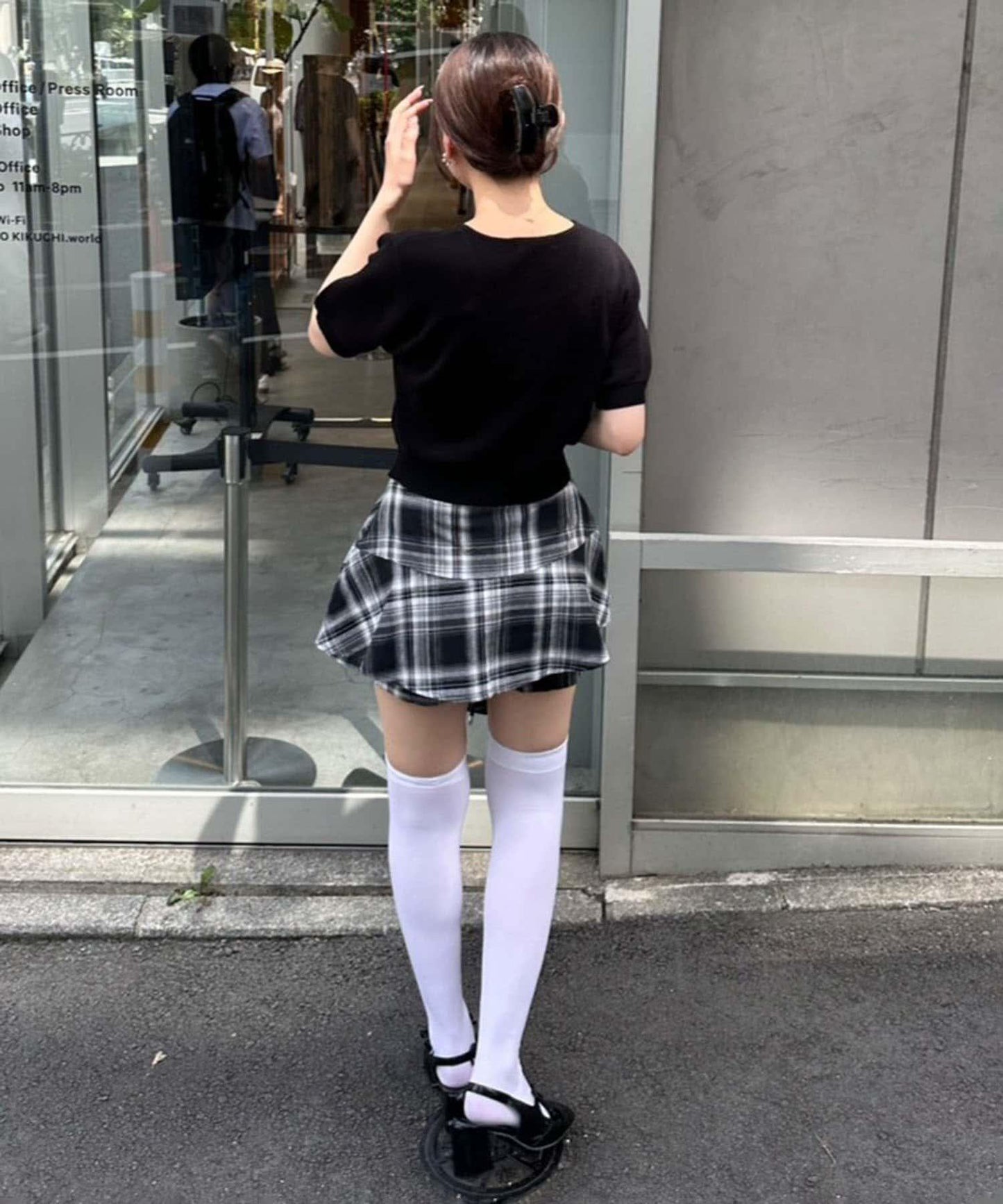 【RMAF】格子迷你半身裙褲