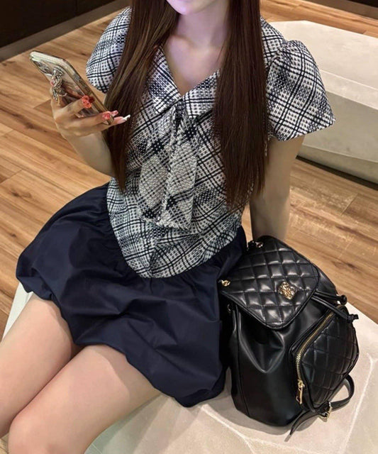 【one after another】泡泡袖迷你連衣裙