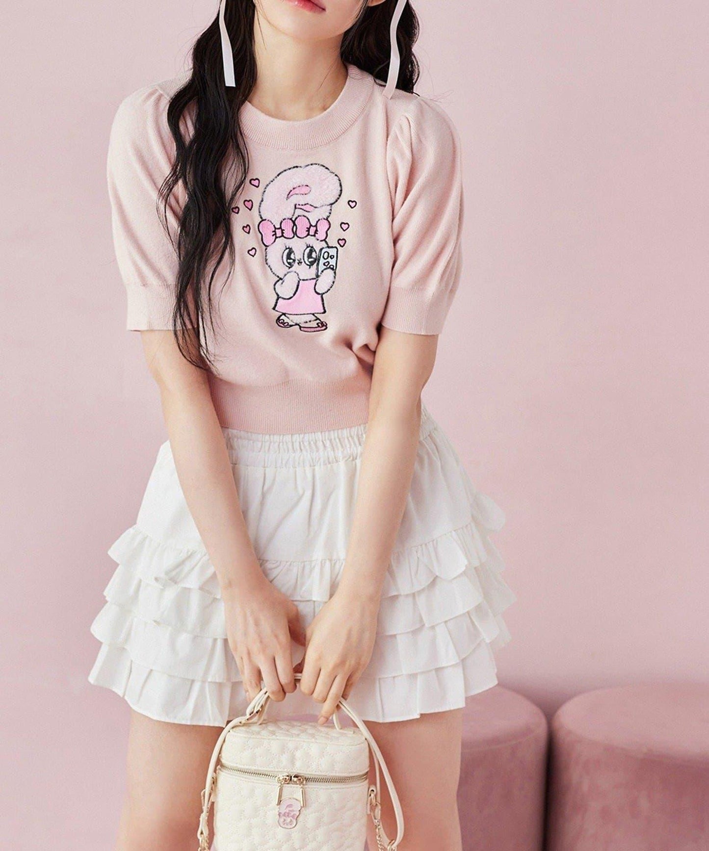 【one after another】西班牙風格短袖針織衫