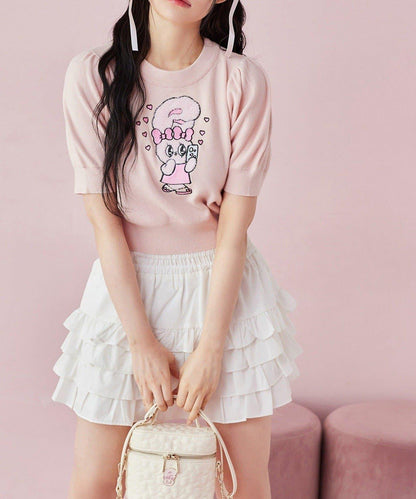 【one after another】西班牙風格短袖針織衫