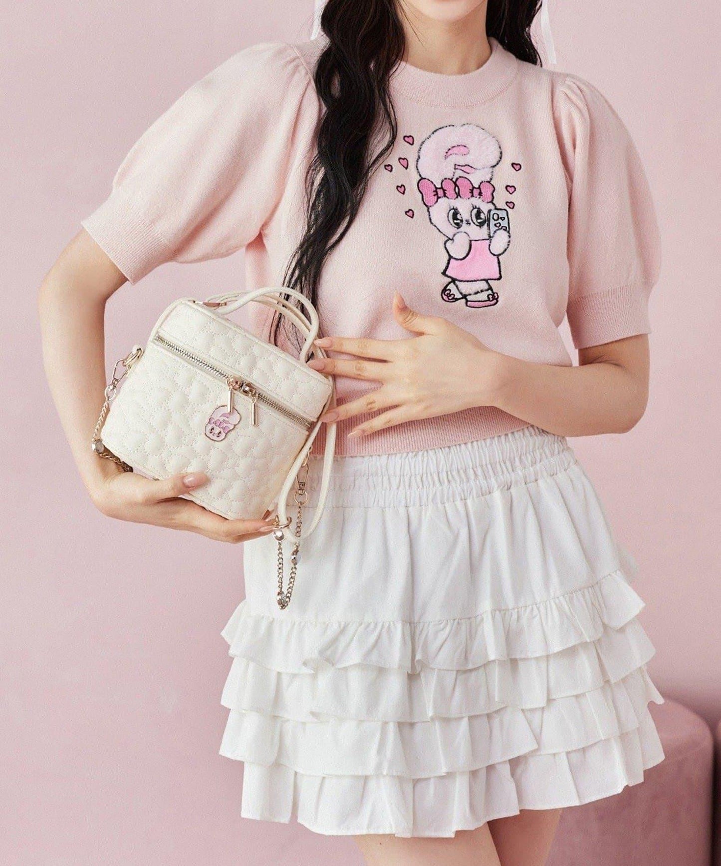 【one after another】西班牙風格短袖針織衫