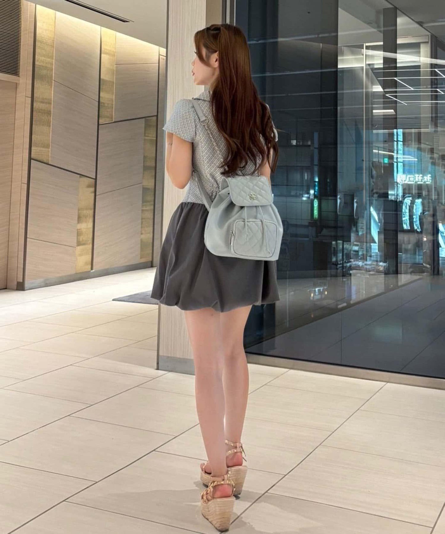 【one after another】泡泡袖迷你連衣裙