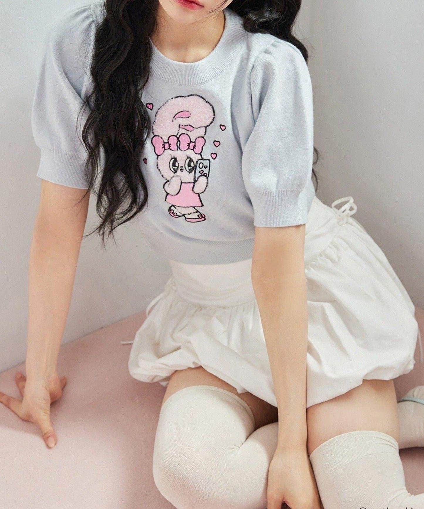 【one after another】西班牙風格短袖針織衫