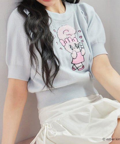 【one after another】西班牙風格短袖針織衫