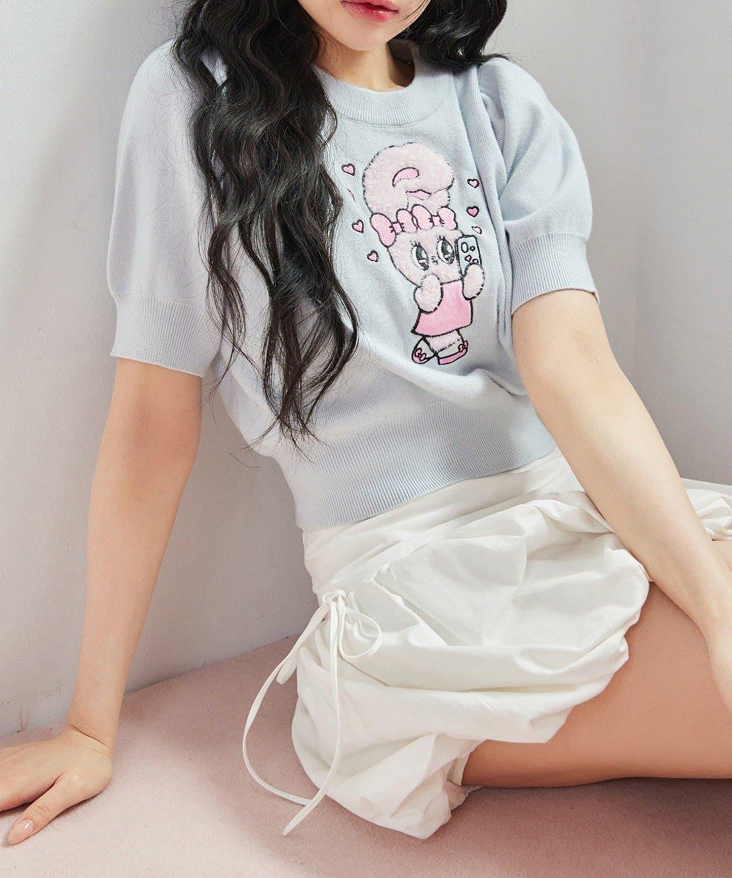 【one after another】西班牙風格短袖針織衫