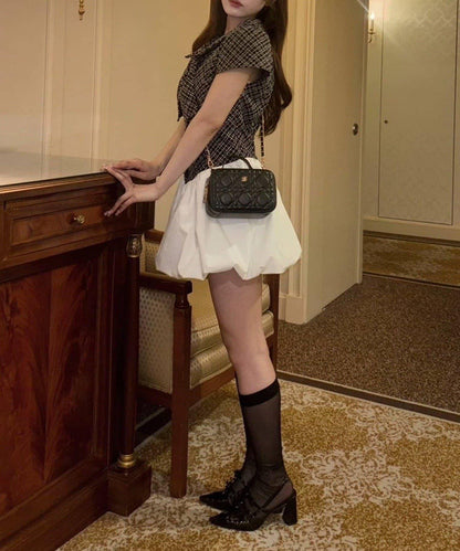 【one after another】泡泡袖迷你連衣裙