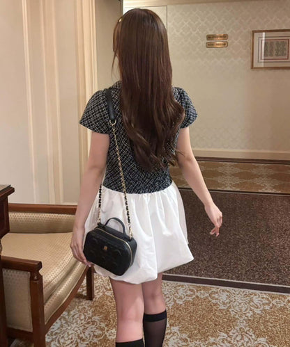 【one after another】泡泡袖迷你連衣裙