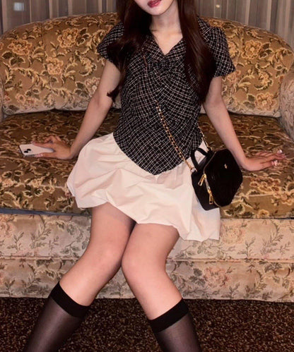 【one after another】泡泡袖迷你連衣裙