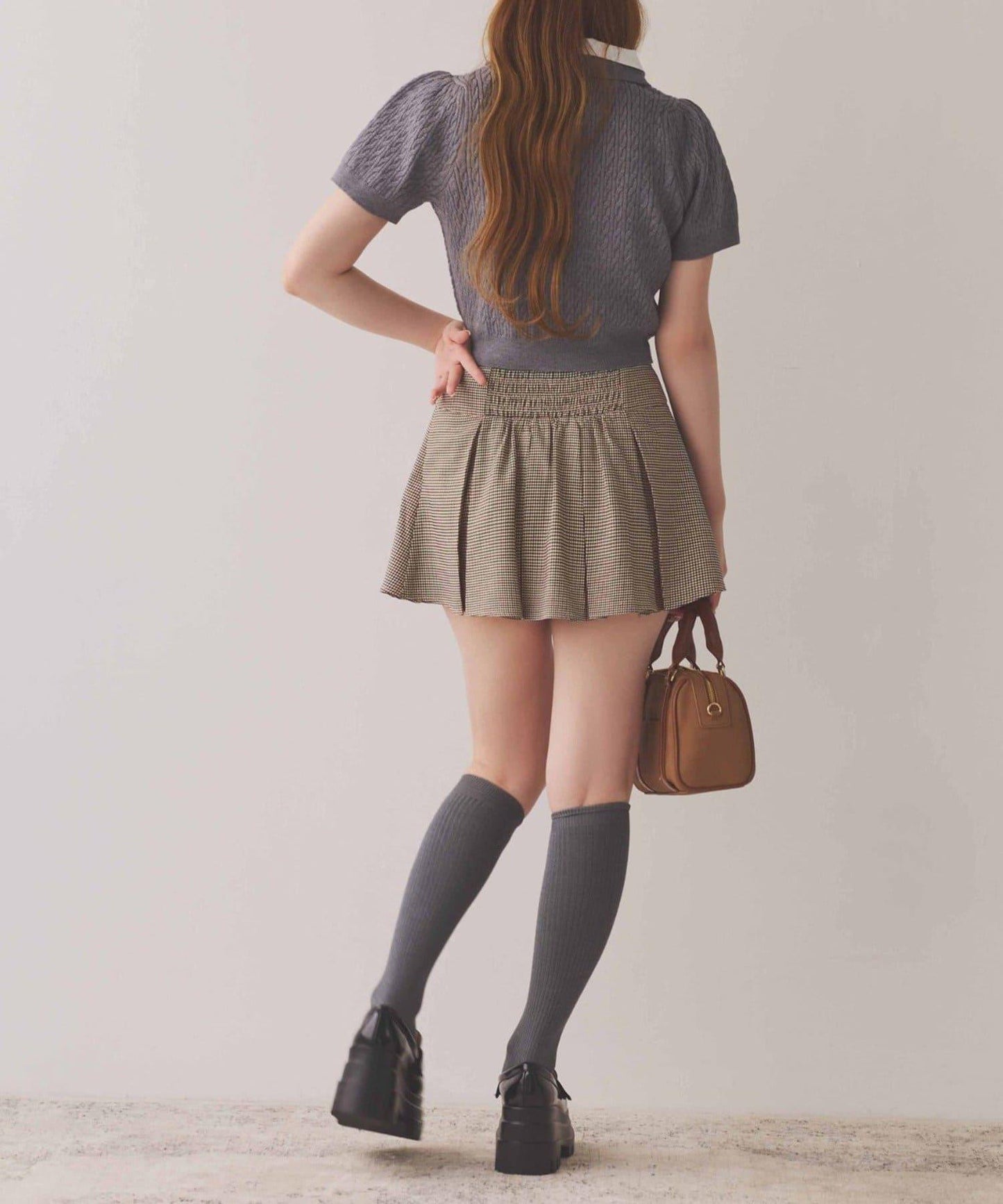 【one after another】2件裝翻領麻花針織衫