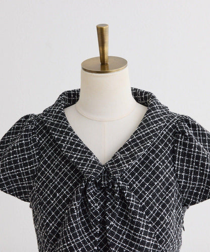 【one after another】泡泡袖迷你連衣裙