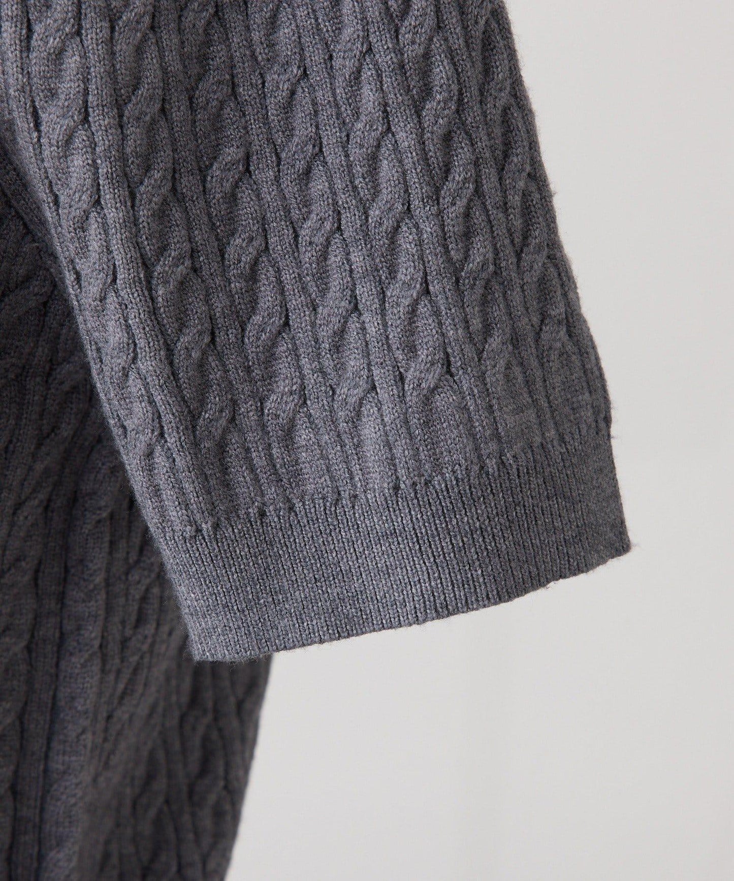 【one after another】2件裝翻領麻花針織衫