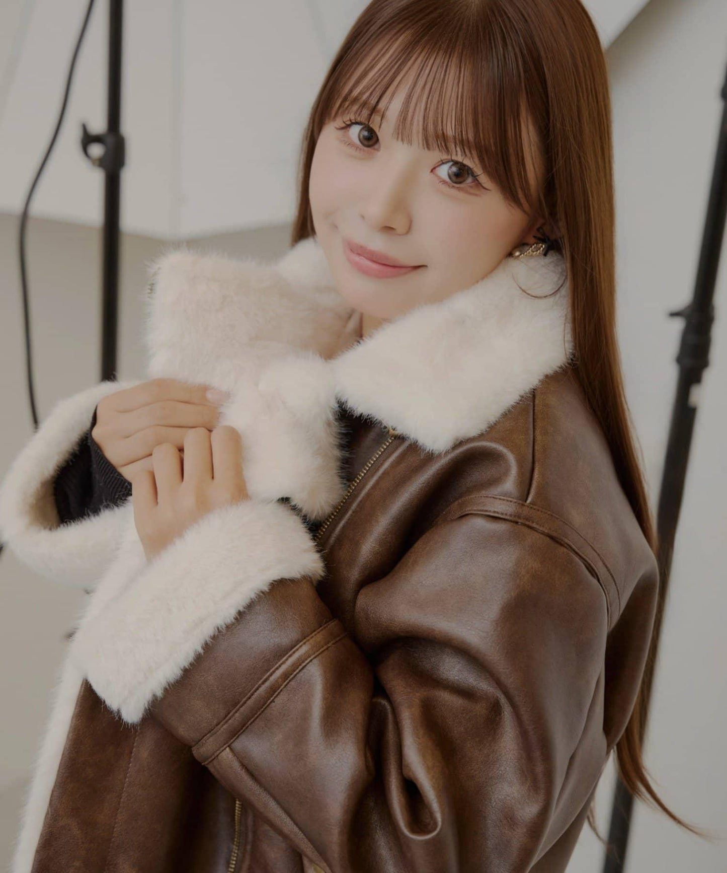 10月23日（週四）0點開售【ゆっぴ聯名企劃】仿毛皮短款機車夾克