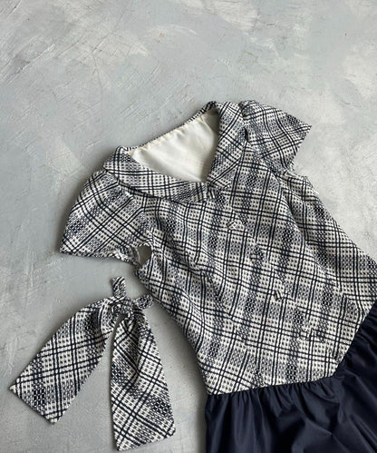 【one after another】泡泡袖迷你連衣裙