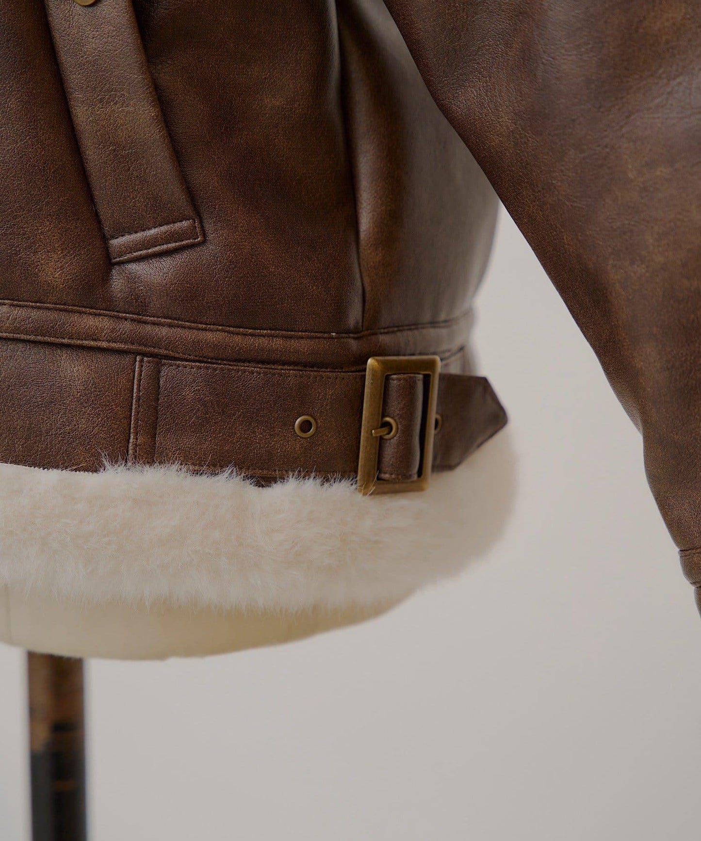 10月23日（週四）0點開售【ゆっぴ聯名企劃】仿毛皮短款機車夾克