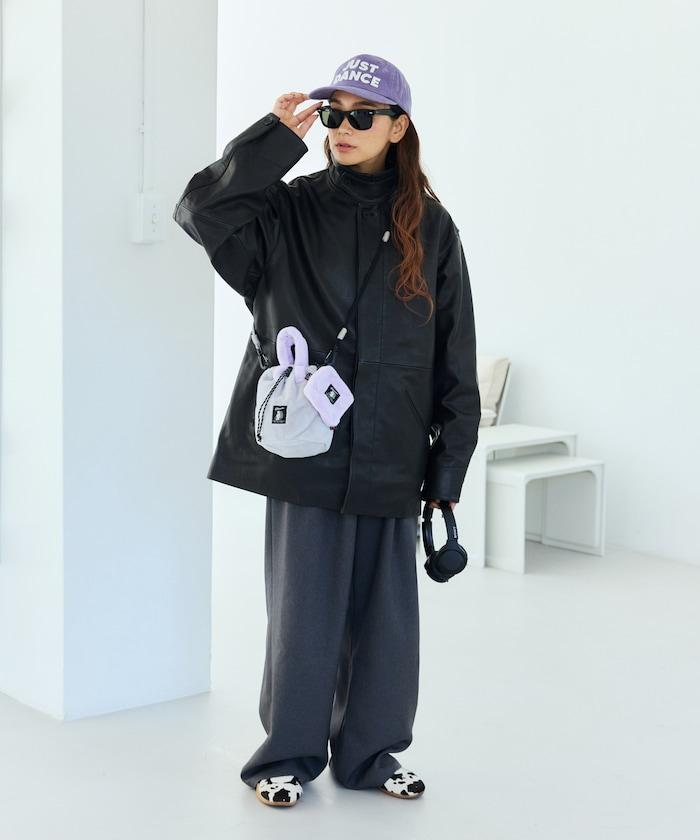 特別款絨毛L型拉鍊錢包