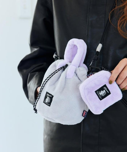 特別款絨毛L型拉鍊錢包