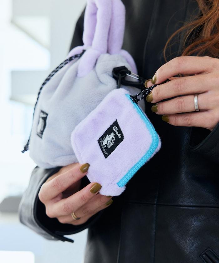 特別款絨毛L型拉鍊錢包