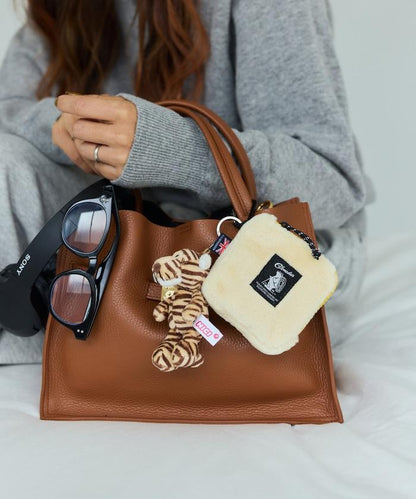 特別款絨毛L型拉鍊錢包