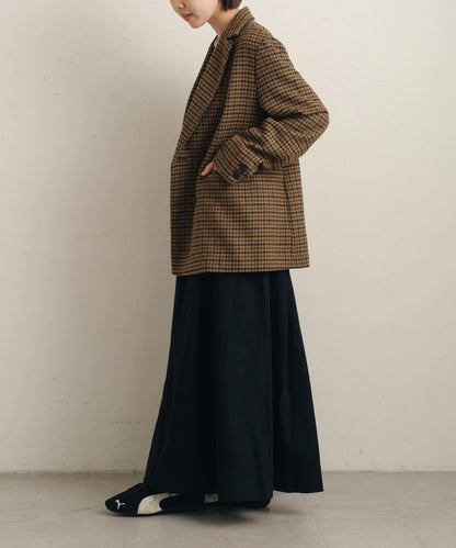 粘合斜紋呢半身裙