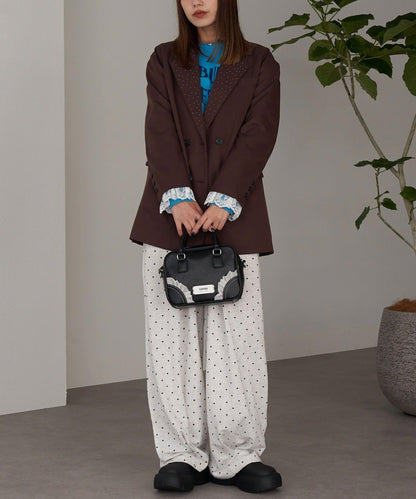 亮片波點蕾絲西裝外套