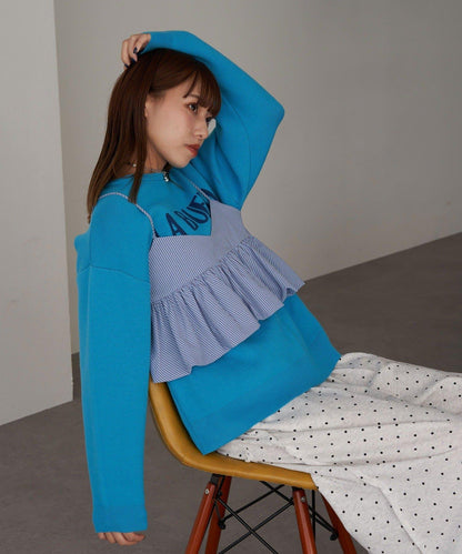 【Ciaopanic】泡泡袖荷葉邊吊帶上衣