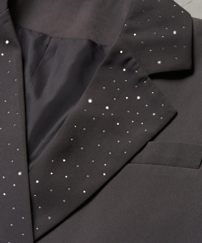 亮片波點蕾絲西裝外套