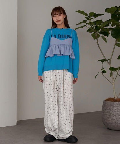 【Ciaopanic】泡泡袖荷葉邊吊帶上衣