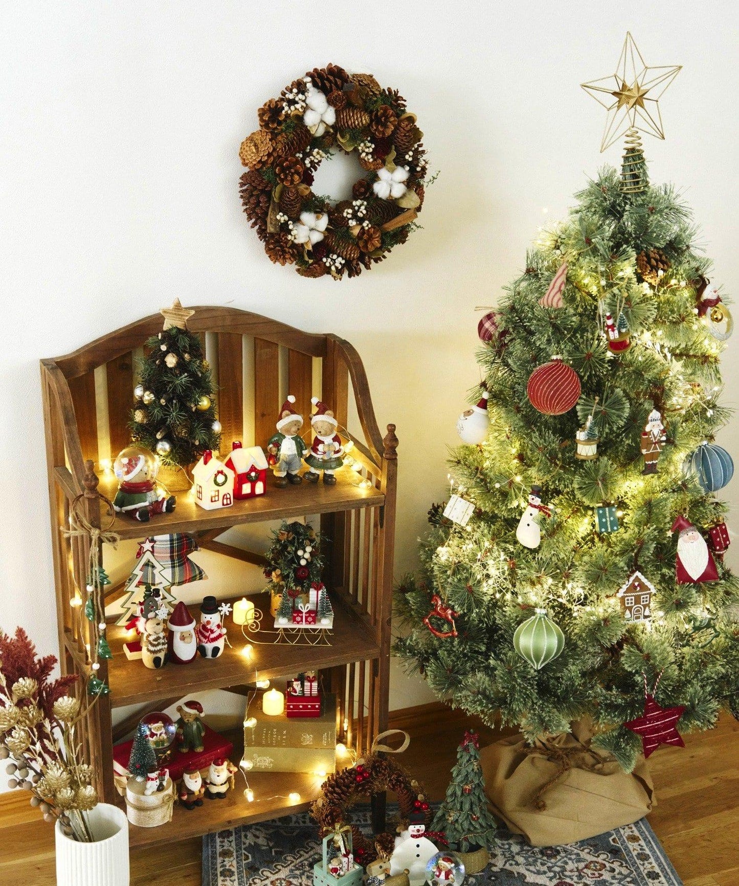 ブリキぽってりサンタオーナメント/クリスマス