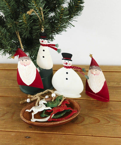 ブリキぽってりサンタオーナメント/クリスマス