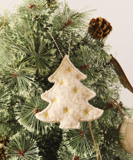 フェルト刺繍ツリーオーナメント/ナチュラルクリスマス