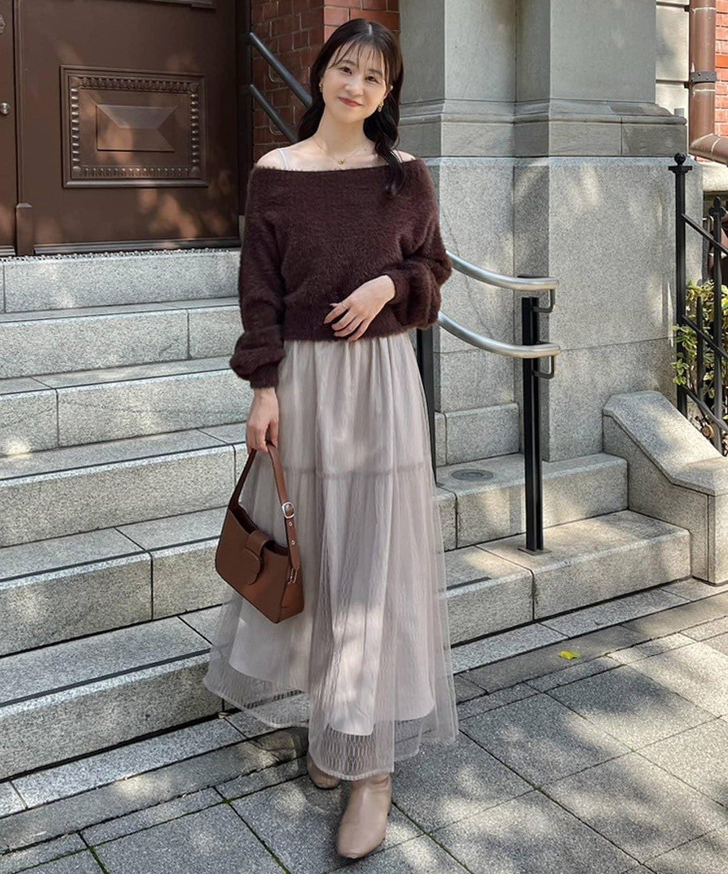 【megumi企畫】後系蝴蝶結2way針織套裝連衣裙